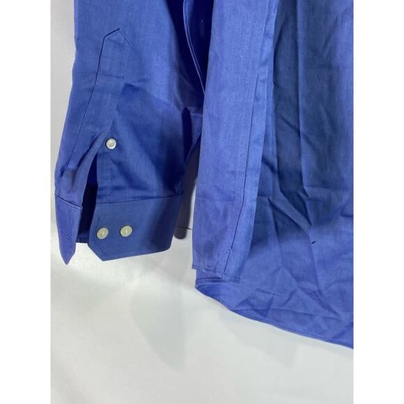 BANANA REPUBLIC Men's Blue Non-Iron Classic-Fit Button-Up Long Sleeve Shirt SZ L - Picture 8 of 12